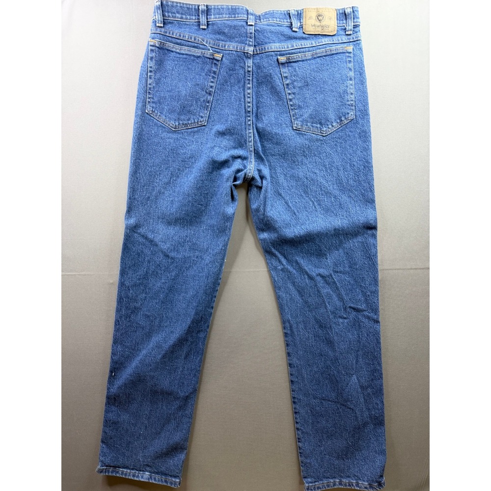 Wrangler Hero Jeans Mens Blue‎ Straight Leg Comfort Stretch 36x32